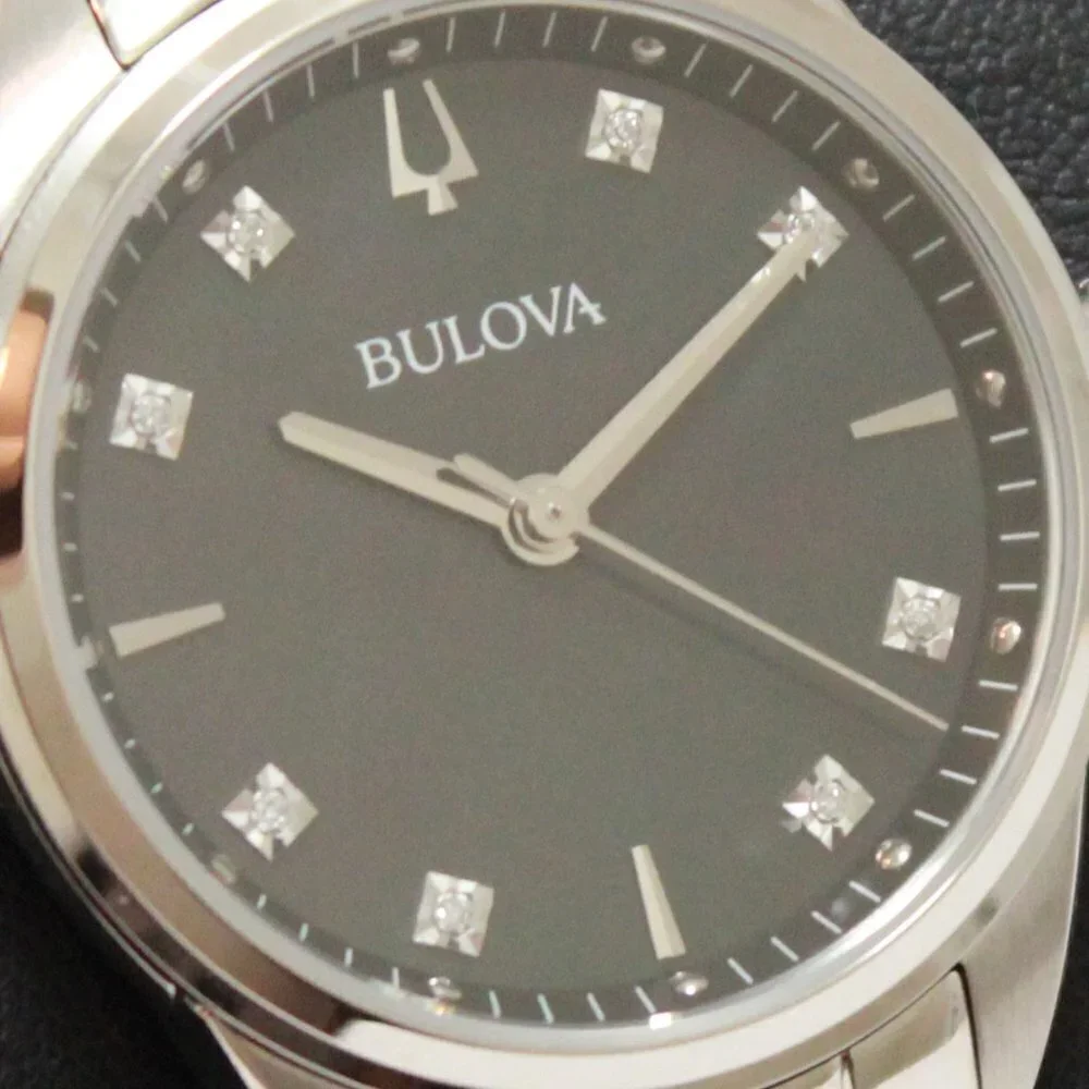 Bulova Sutton Ladies Watch Diamond Indices Black Mother Of Pearl Dial 33mm - Picture 13 of 13